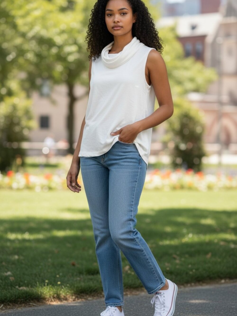 Free People Womens Ivory Cowl‎ Neck Halter Tank Top Blouse XS